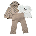 Mayoral Completo 3 Pezzi Felpa-Shirt-Leggin Beige per Neonata 2608 BEIGE MAYORAL 