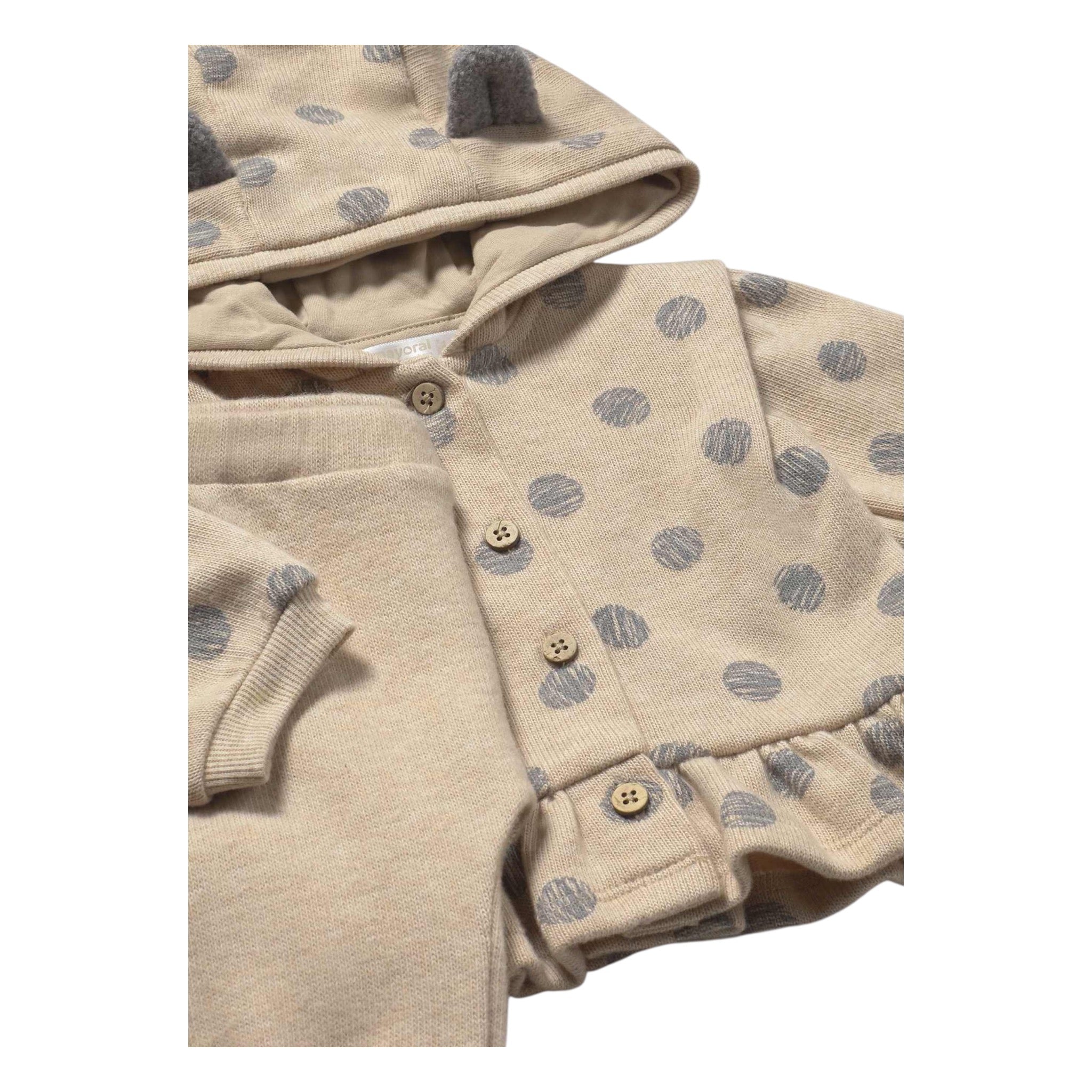 Mayoral Completo 3 Pezzi Felpa-Shirt-Leggin Beige per Neonata 2608 BEIGE MAYORAL 