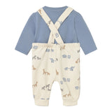 Mayoral Completo 2Pz Salopette-Shirt Beige per Neonato 2618 BEIGE MAYORAL 