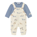 Mayoral Completo 2Pz Salopette-Shirt Beige per Neonato 2618 BEIGE MAYORAL 