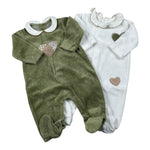 Mayoral Set Tutine Bicolore Bianco/Verde per Neonata 2702 BIANCO/VERDE MAYORAL 