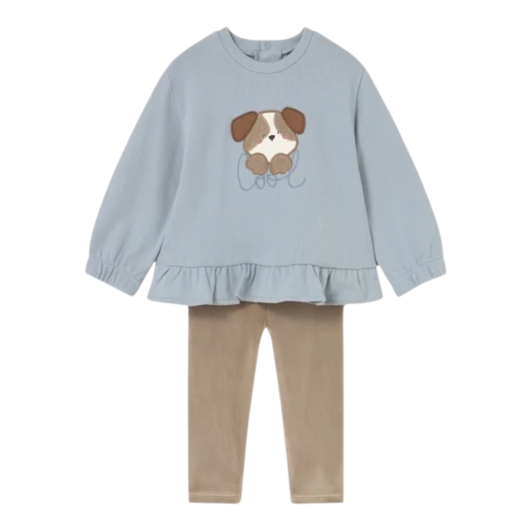 Mayoral Completo 2Pz Leggins-Maglia Azzurro/Beige per Neonata 2738 AZZURRO/BEIGE MAYORAL 