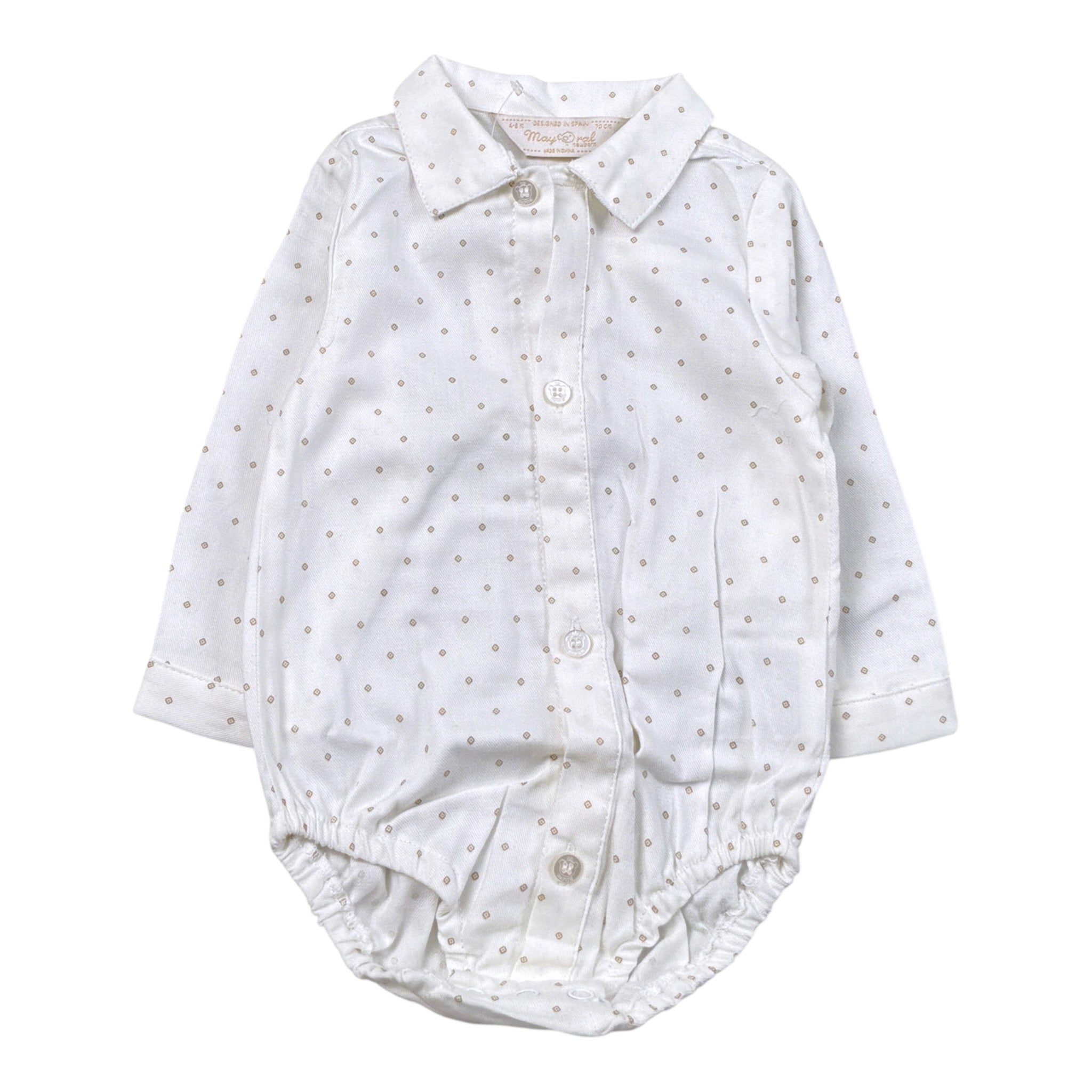 Mayoral Camicia Modello Body tinta unita con Stampa Bianco per Neonato 2753 BIANCO MAYORAL 