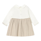 Mayoral Abito Bicolore con Stampa Panna/Beige per Neonata 2804 PANNA/BEIGE MAYORAL 