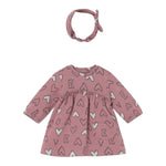 Mayoral Abito Set con Fascia tinta unita con Stampa Rosa per Neonata 2825 ROSA MAYORAL 