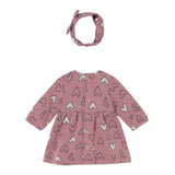 Mayoral Abito Set con Fascia tinta unita con Stampa Rosa per Neonata 2825 ROSA MAYORAL 