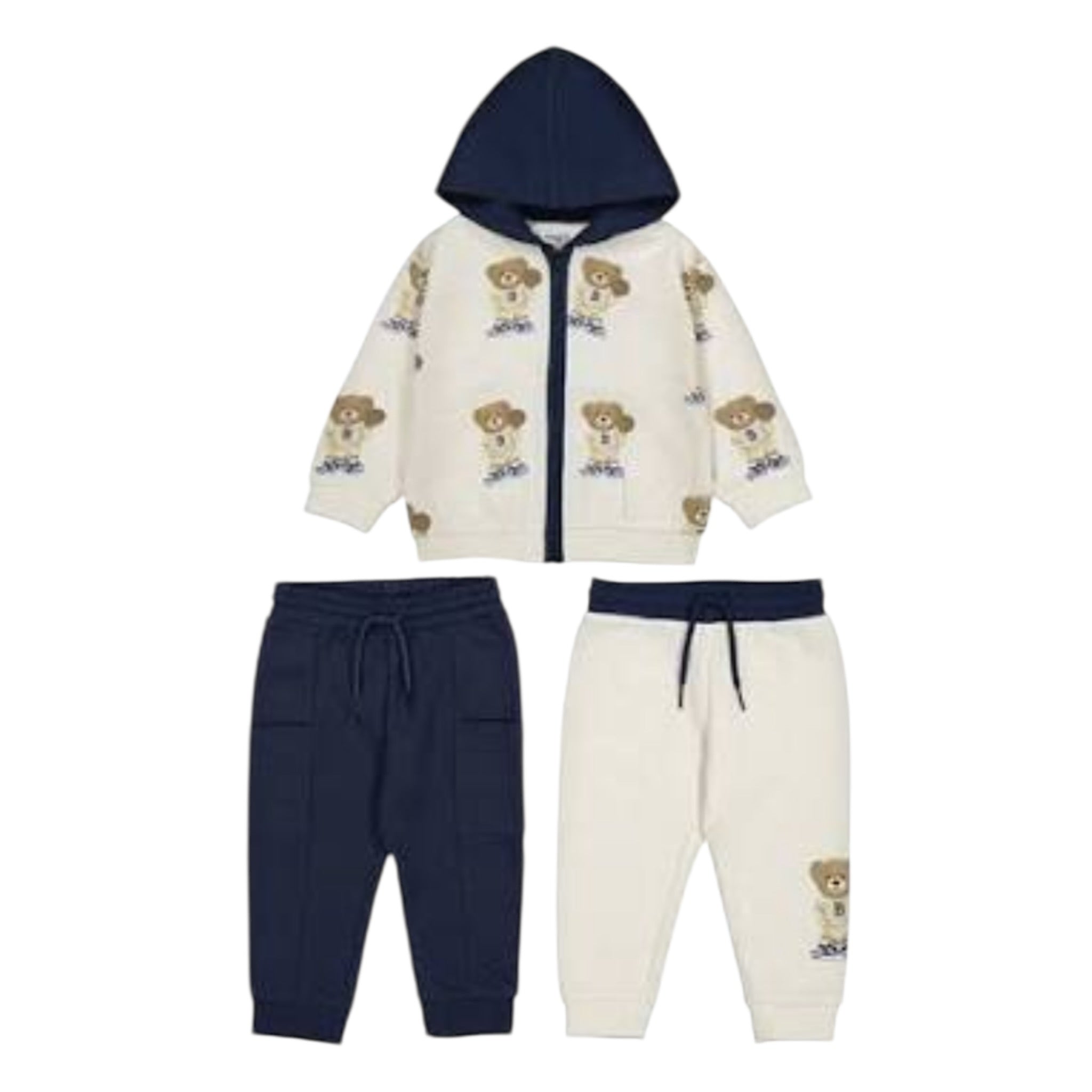 Mayoral Completo 3Pz 2Pantaloni-Felpa Panna per Neonato 2836 PANNA MAYORAL 