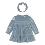 Mayoral Abito tinta unita Set con Fascia Azzurro per Neonata 2904 AZZURRO MAYORAL 