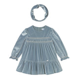 Mayoral Abito tinta unita Set con Fascia Azzurro per Neonata 2904 AZZURRO MAYORAL 