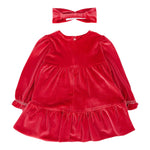 Mayoral Abito tinta unita Set con Fascia Rosso per Neonata 2904 ROSSO MAYORAL 