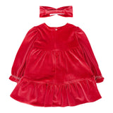 Mayoral Abito tinta unita Set con Fascia Rosso per Neonata 2904 ROSSO MAYORAL 