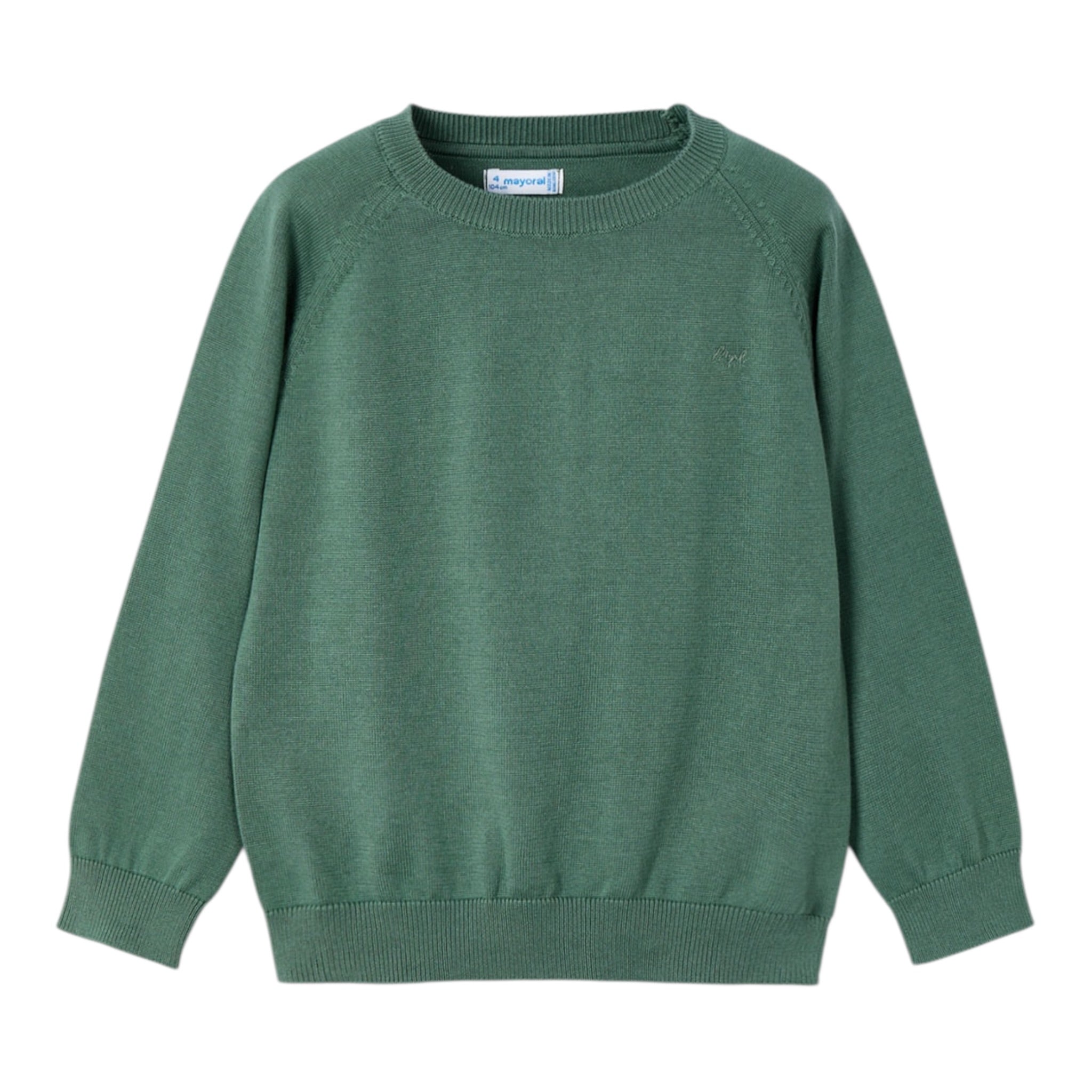 Mayoral Maglia tinta unita Girocollo Verde per Bambino 323 VERDE MAYORAL 