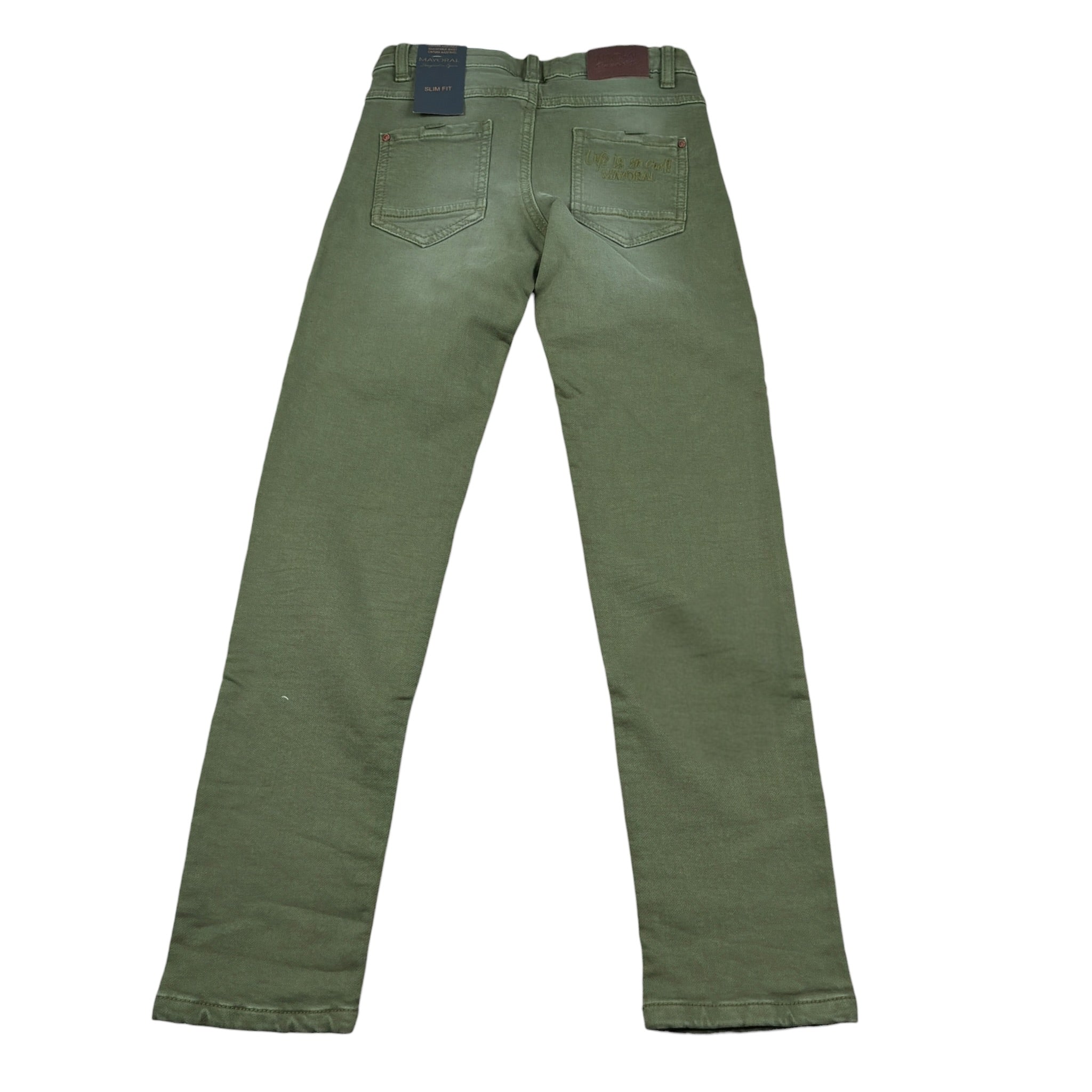 Mayoral Pantalone tinta unita con Girovita Regolabile Verde per Bambino 4517 VERDE MAYORAL 