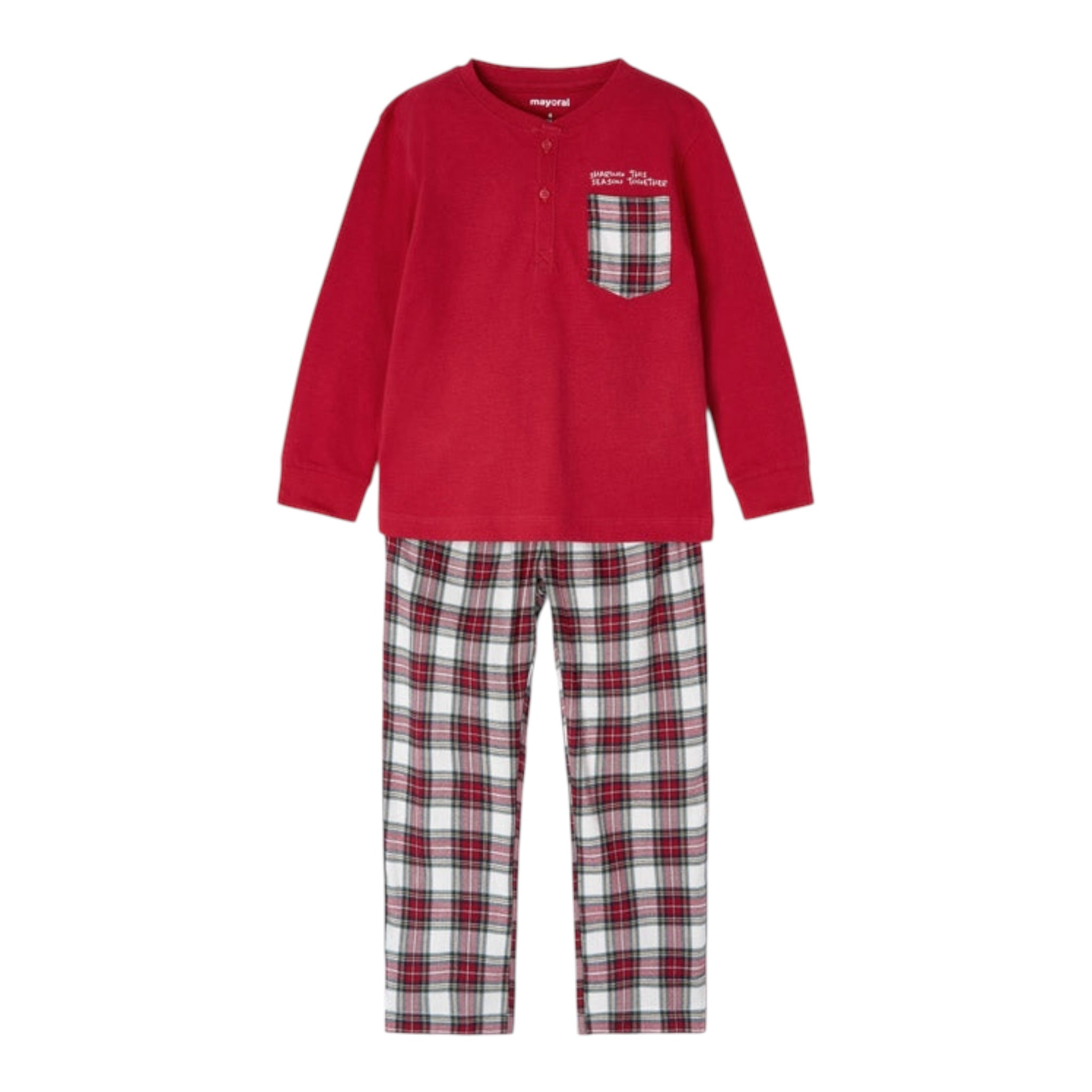 Mayoral Pigiama 2 Pezzi Shirt-Pantalone Rosso per Bambino 4754 ROSSO MAYORAL 