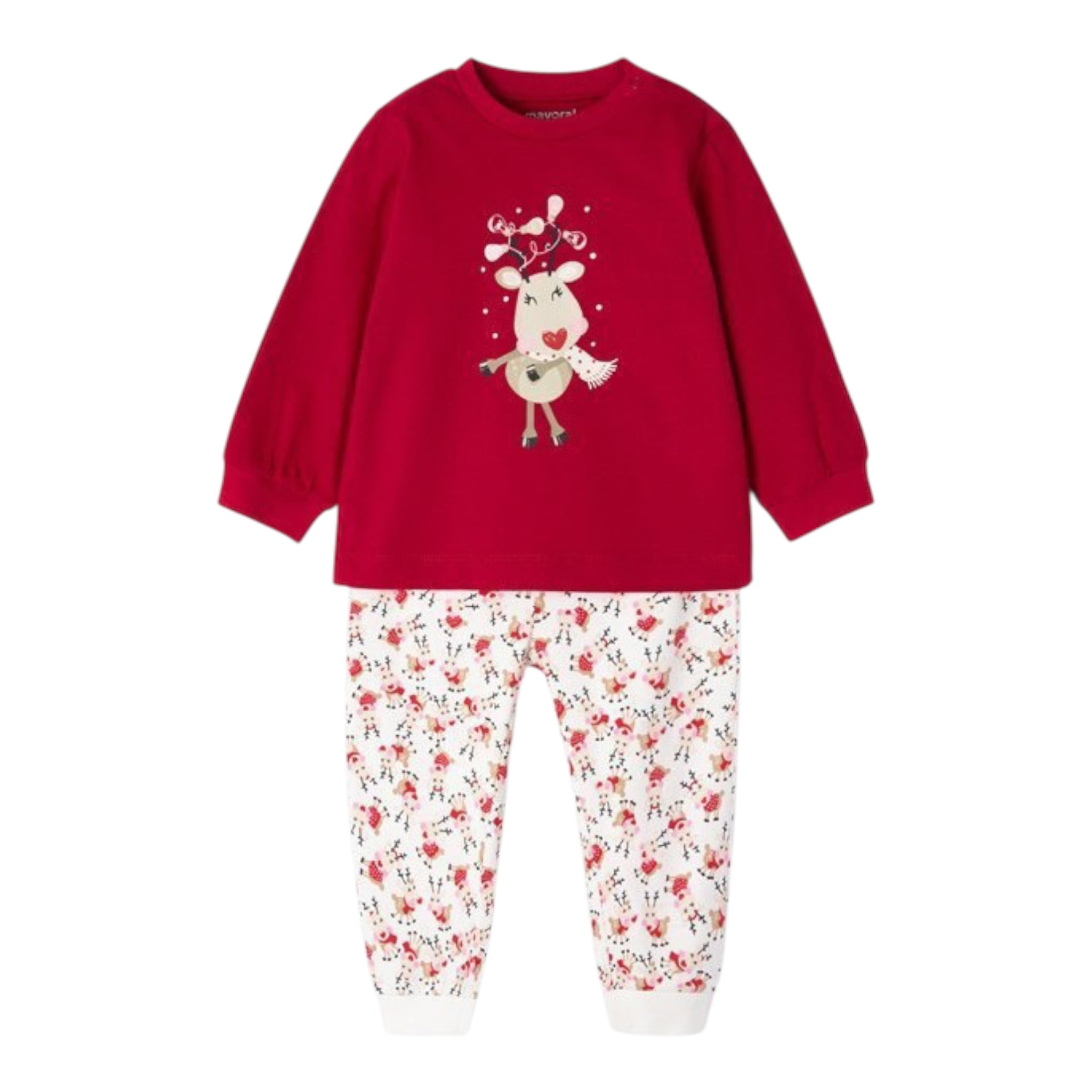 Mayoral Pigiama 2 Pezzi Shirt-Pantalone Rosso per Bambina 4757 ROSSO MAYORAL 