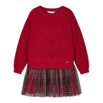 Mayoral Abito Giromanica tinta unita con Maglia Rosso per Bambina 4915 ROSSO MAYORAL 