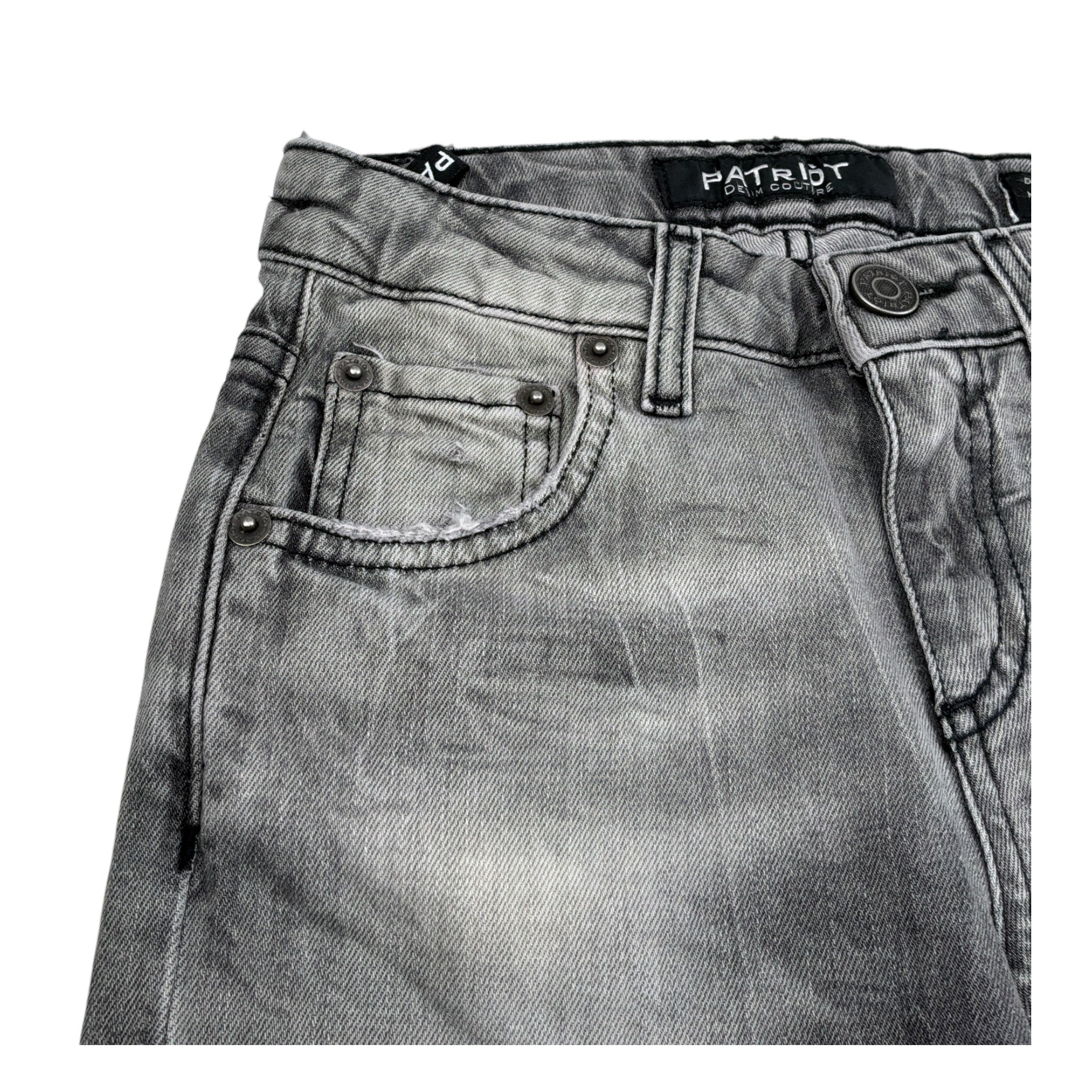 Patriot Jeans tinta unita con Girovita Regolabile Grigio per Bambino PJ5F2WPBK25 GRIGIO PATRIOT 