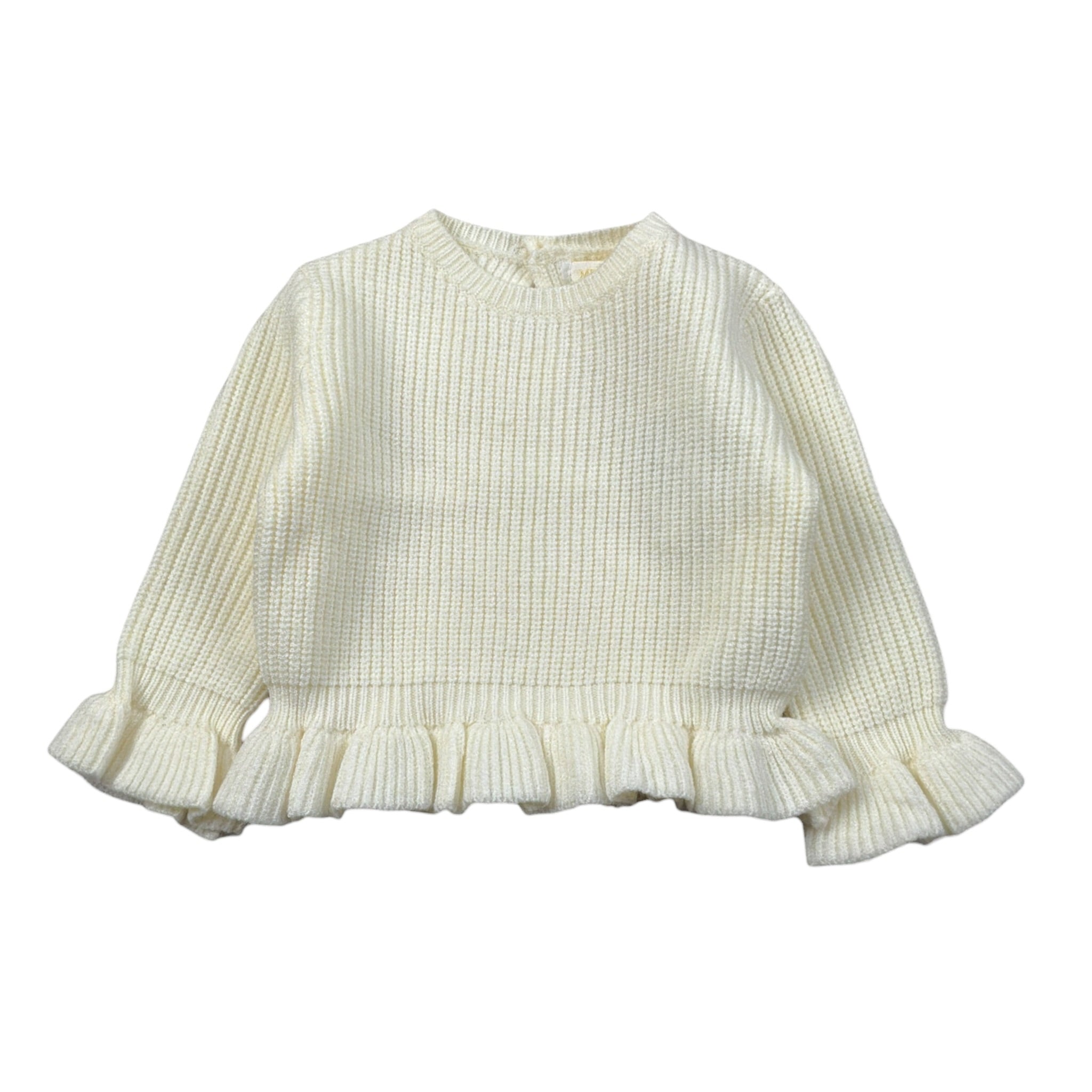 Meilisa Bai Maglia tinta unita con Rouches Panna per Neonata FL6646 PANNA MEILISA BAI 