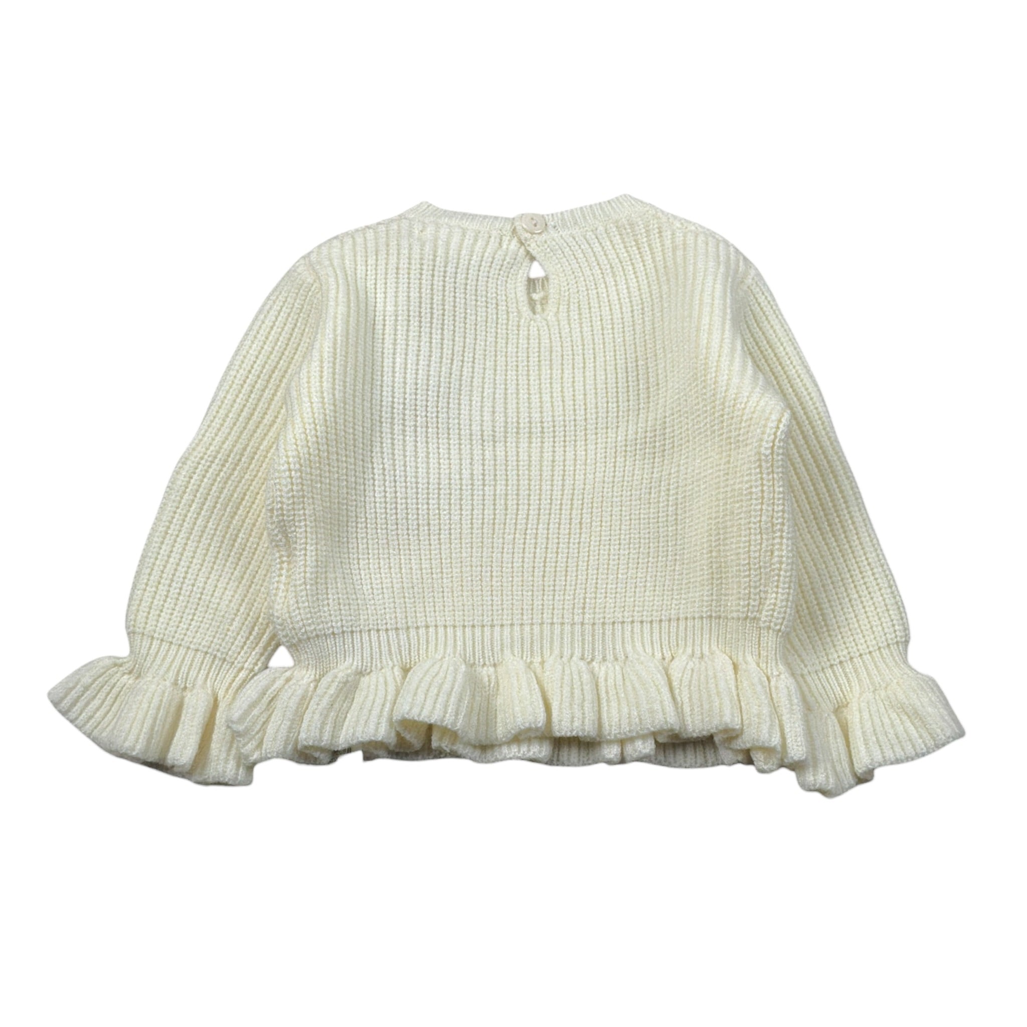 Meilisa Bai Maglia tinta unita con Rouches Panna per Neonata FL6646 PANNA MEILISA BAI 