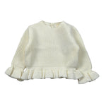 Meilisa Bai Maglia tinta unita con Rouches Panna per Neonata FL6646 PANNA MEILISA BAI 