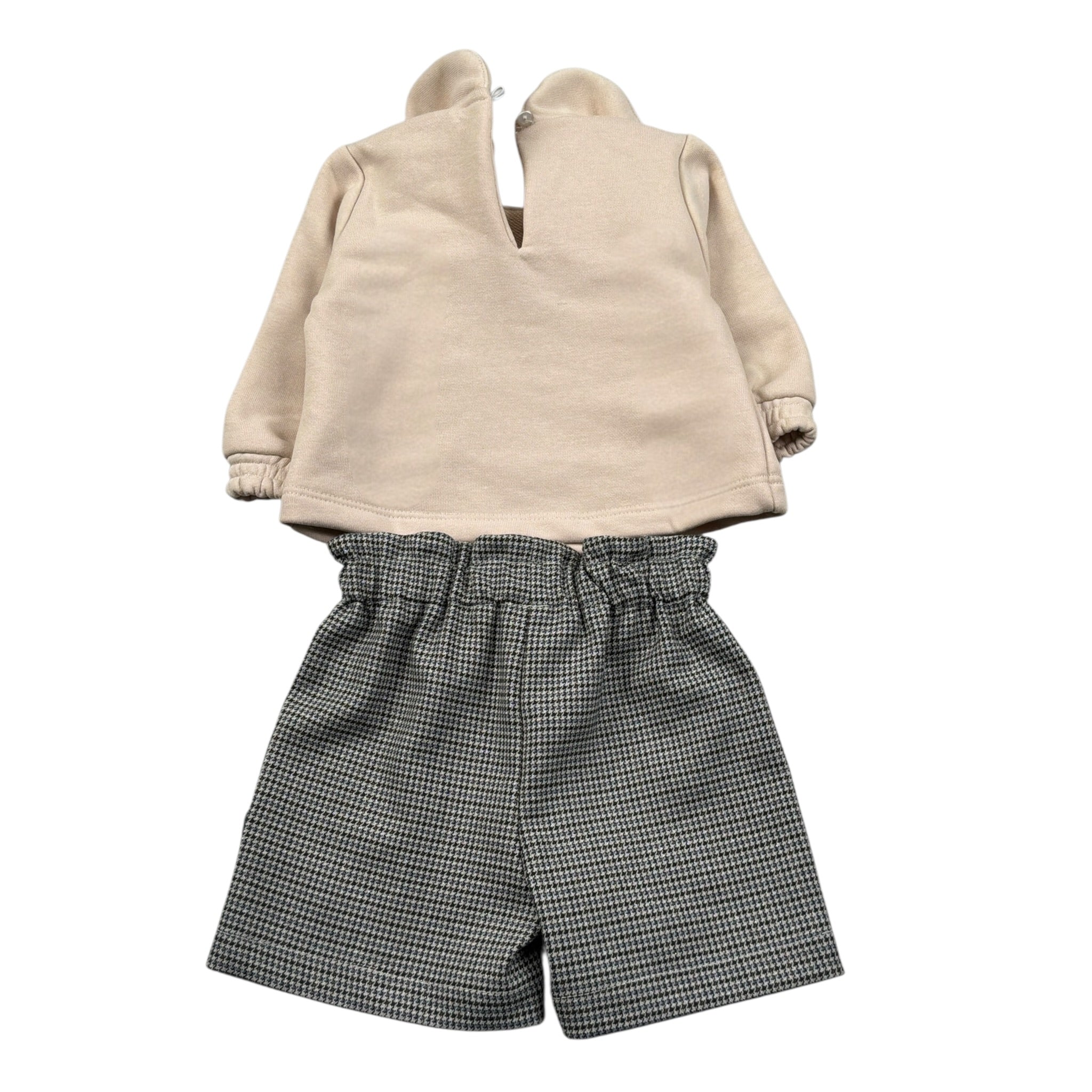 Meilisa Bai Completo 2 Pezzi Felpa-Short Beige per Neonata FL66488 BEIGE MEILISA BAI 