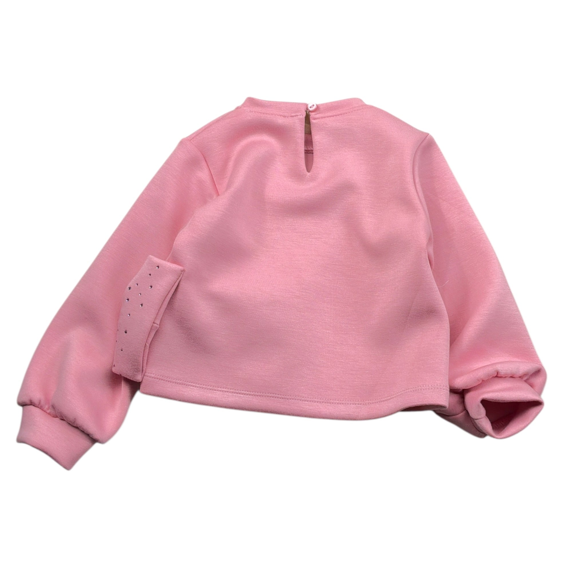 Meilisa Bai Completo 2Pz Felpa tinta unita con Fiocco-Gonna Rosa per Neonata FL6693 ROSA MEILISA BAI 