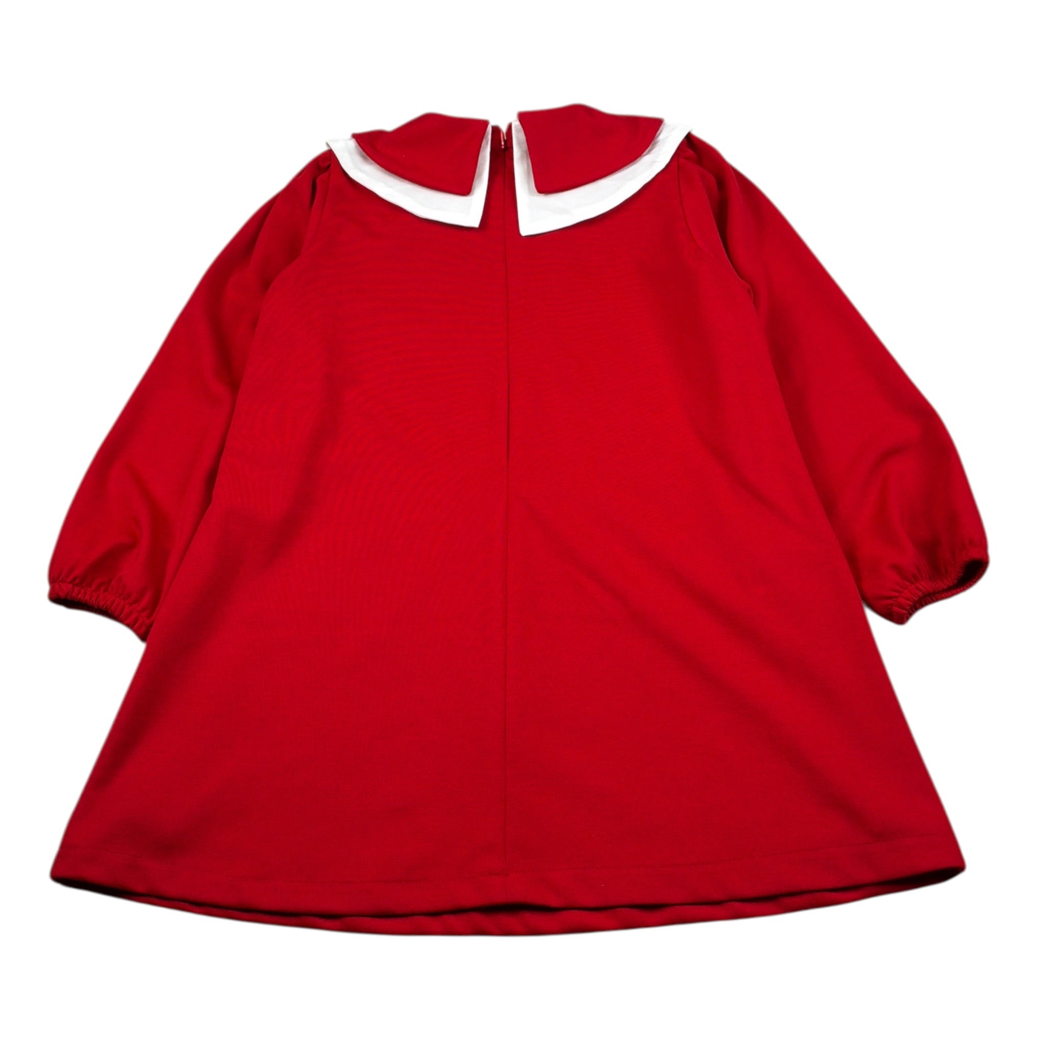 Meilisa Bai Abito Manica Lunga tinta unita Rosso per Bambina FL6754 ROSSO MEILISA BAI 