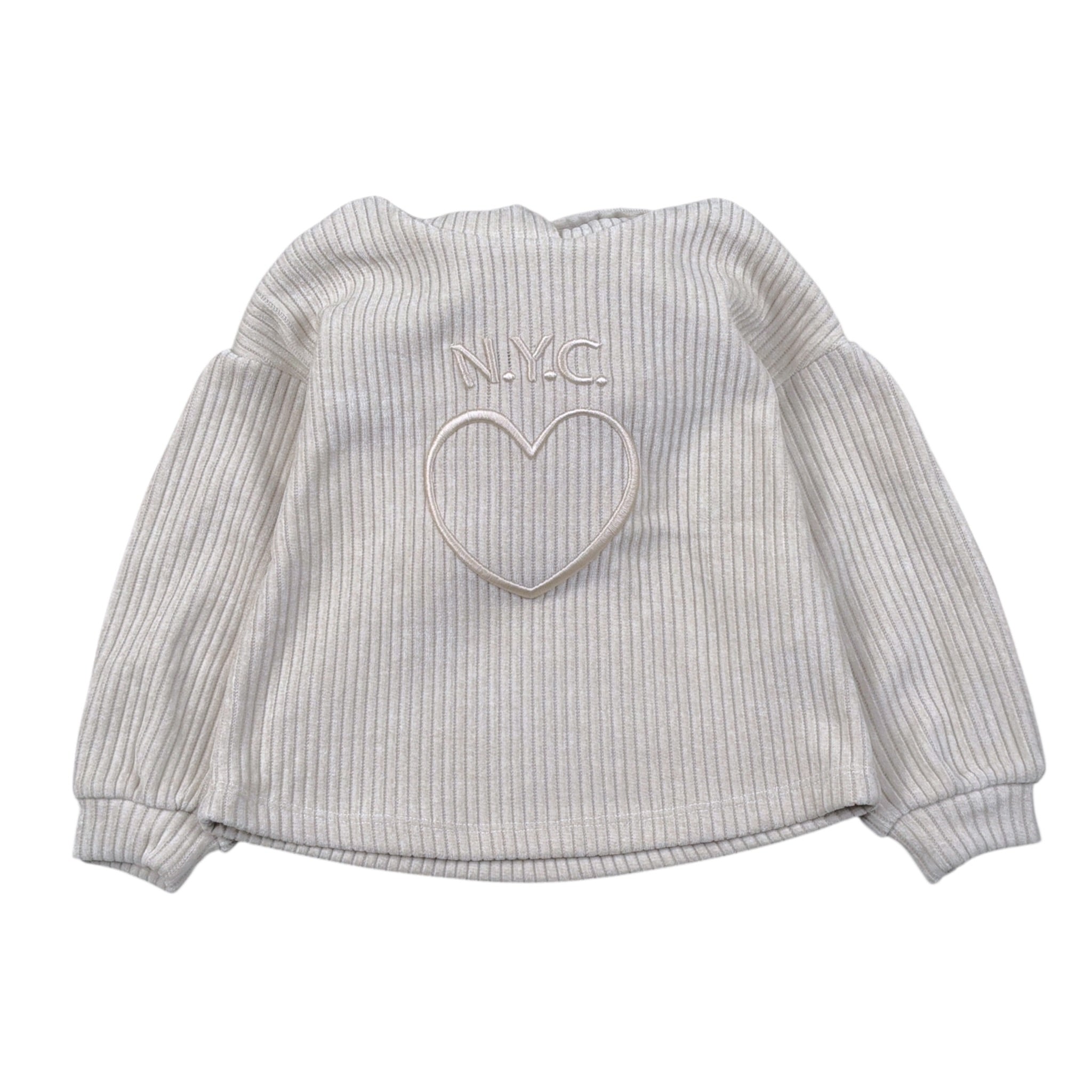 Meilisa Bai Felpa tinta unita con Cappuccio E Stampa Beige per Bambina GL6644 BEIGE MEILISA BAI 