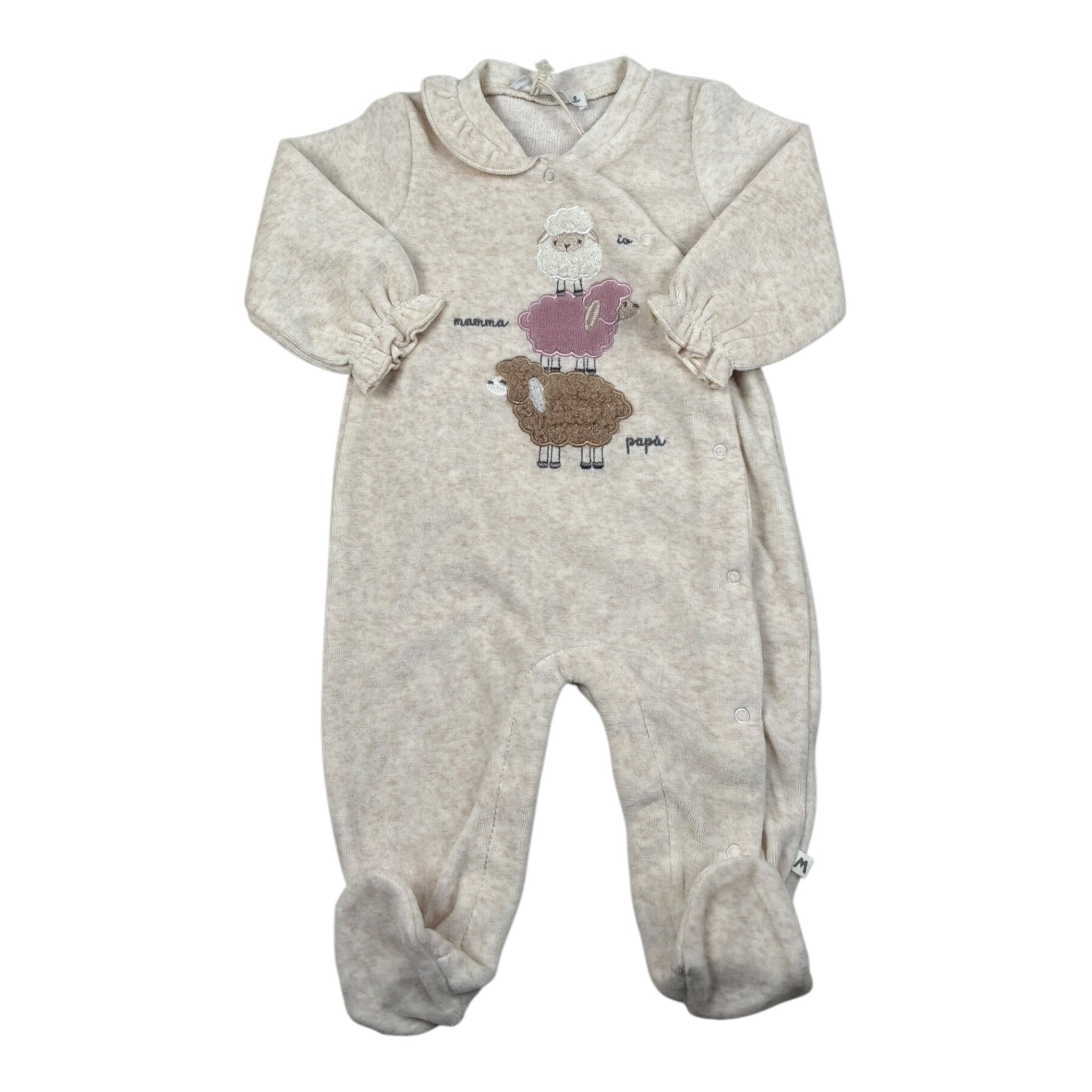 Melby Tutina tinta unita con Stampa Beige per Neonata 25N3131 BEIGE MELBY 