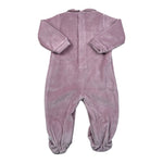 Melby Tutina tinta unita In Velluto con Stampa Rosa per Neonata 25N3151 ROSA MELBY 