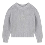 Michael Kors Maglia Girocollo tinta unita con Brillantini Grigio per Bambina R30162 GRIGIO MICHAEL KORS 
