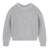 Michael Kors Maglia Girocollo tinta unita con Brillantini Grigio per Bambina R30162 GRIGIO MICHAEL KORS 