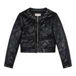 Michael Kors Giubbino In Ecopelle tinta unita Nero per Bambina R30189 NERO MICHAEL KORS 