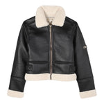 Michael Kors Montone tinta unita con Pelliccia Marrone per Bambina R30455X MARRONE MICHAEL KORS 
