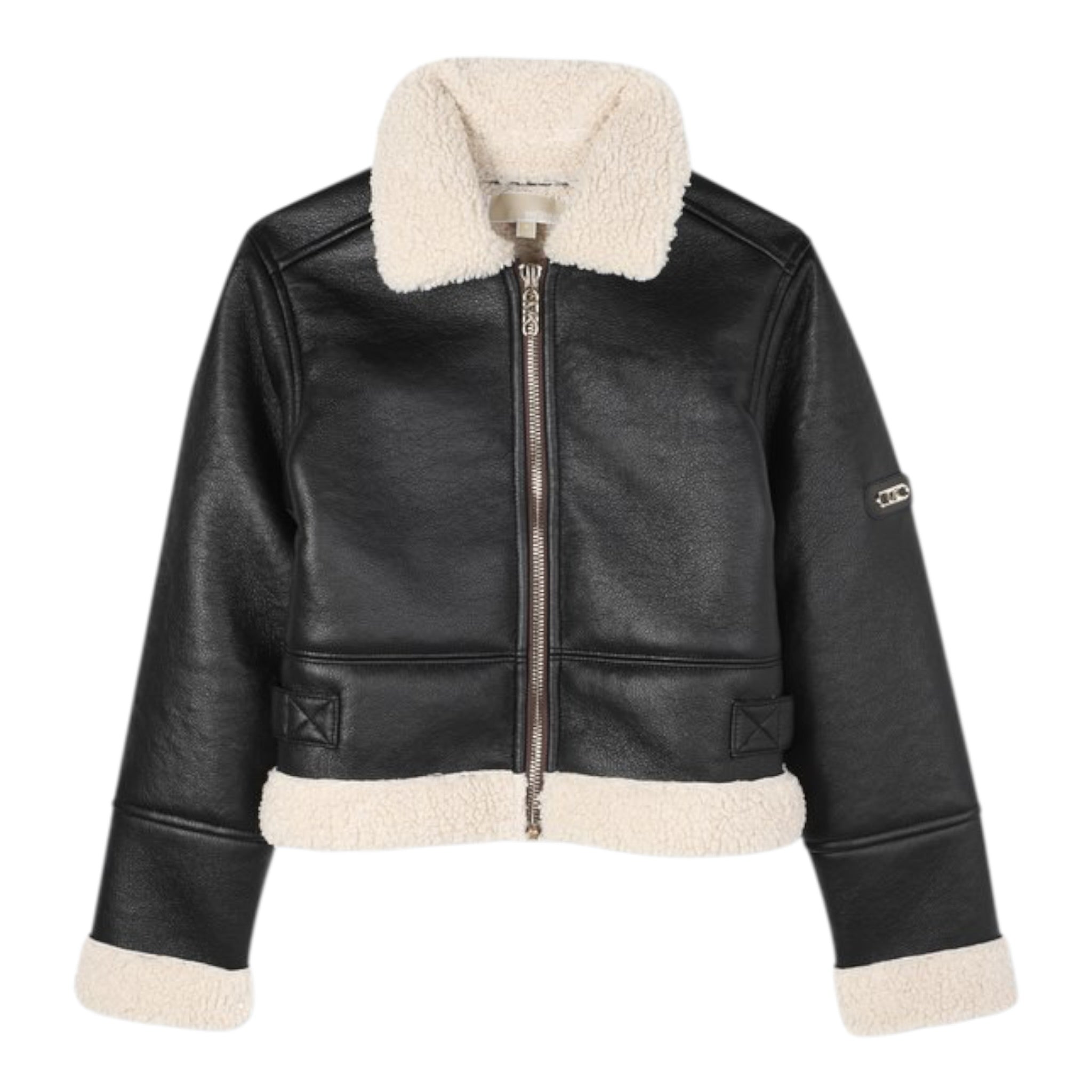 Michael Kors Montone tinta unita con Pelliccia Marrone per Bambina R30455XX MARRONE MICHAEL KORS 