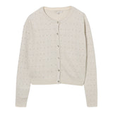 Michael Kors Cardigan tinta unita con Applicazioni Beige per Bambina R30466 BEIGE MICHAEL KORS 