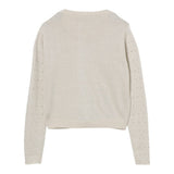 Michael Kors Cardigan tinta unita con Applicazioni Beige per Bambina R30466 BEIGE MICHAEL KORS 
