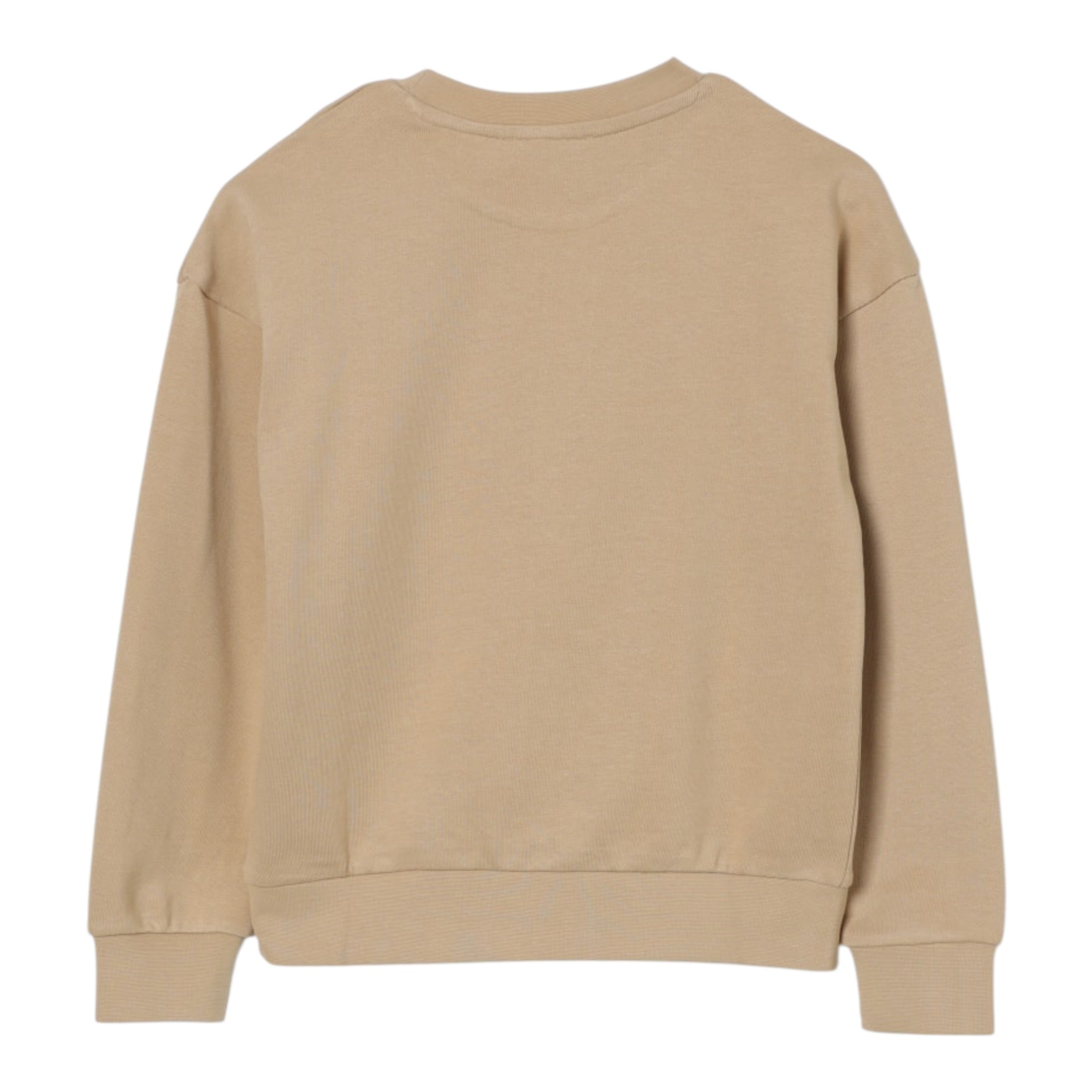 felpa chiusa girocollo tinta unita con logo R30469X BEIGE MICHAEL KORS 