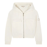 Michael Kors Felpa con Zip E Cappuccio tinta unita Crema per Bambina R30471 CREMA MICHAEL KORS 