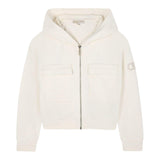 Michael Kors Felpa con Zip E Cappuccio tinta unita Crema per Bambina R30471X CREMA MICHAEL KORS 