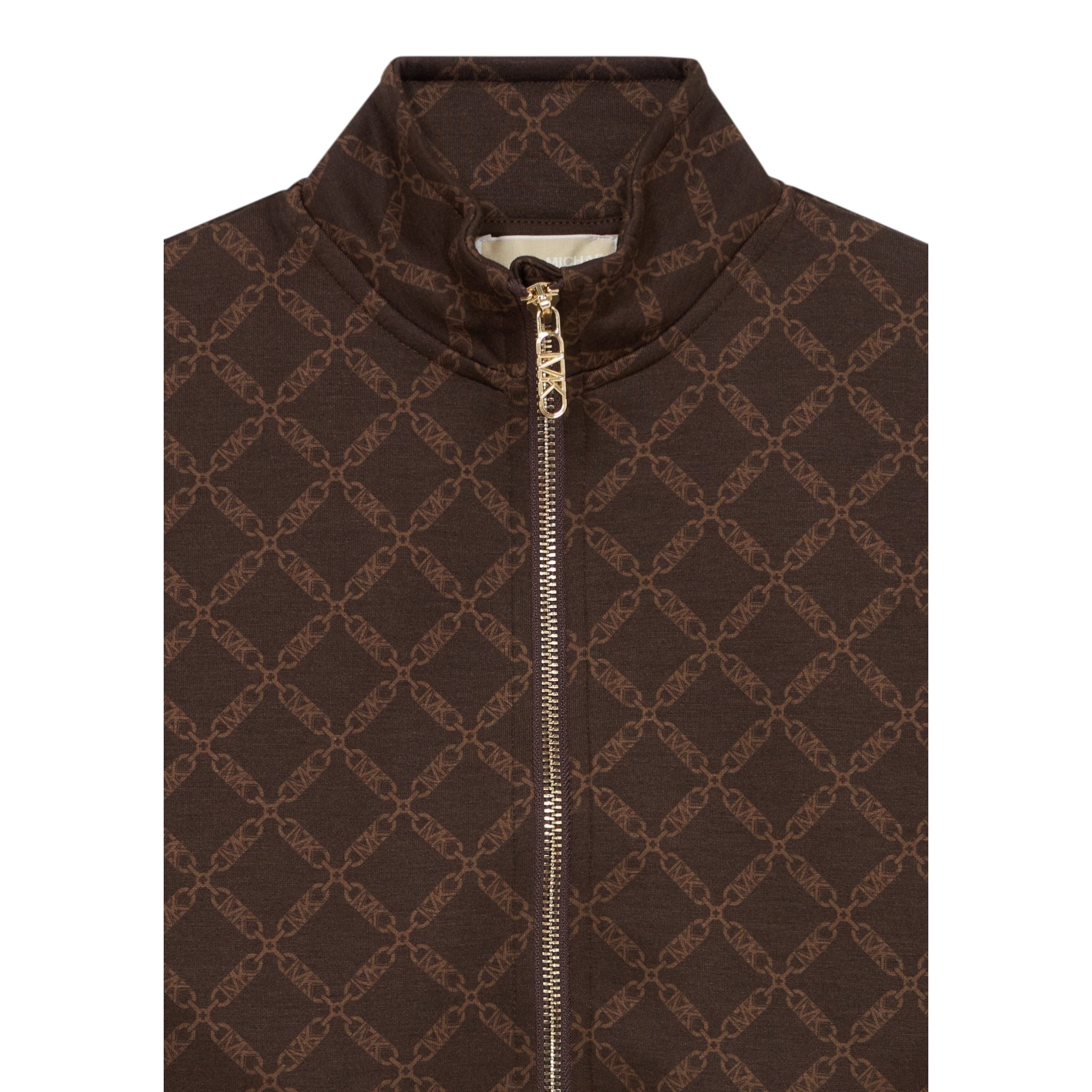 Michael Kors Felpa con Zip tinta unita con Loghi Marrone per Neonata R30472 MARRONE MICHAEL KORS 