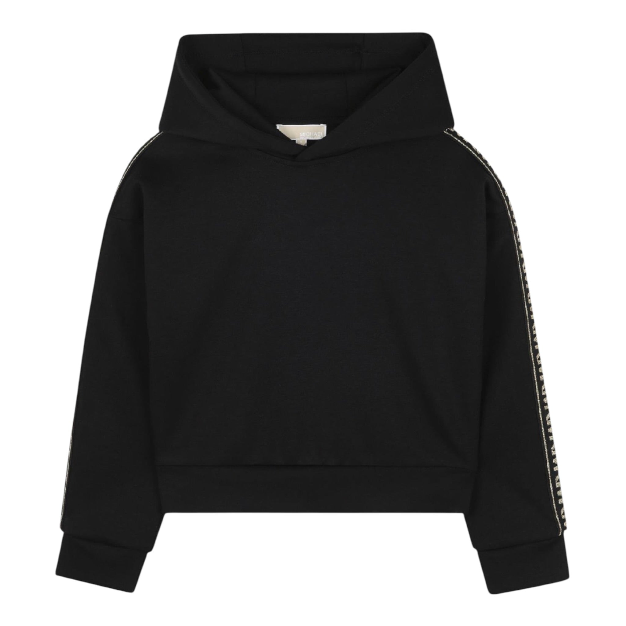 Michael Kors Felpa tinta unita con Profili In Contrasto Nero per Bambina R30478XX NERO MICHAEL KORS 