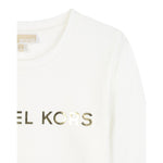 Michael Kors Shirt Girocollo tinta unita con Logo Panna per Neonata R30488 PANNA MICHAEL KORS 