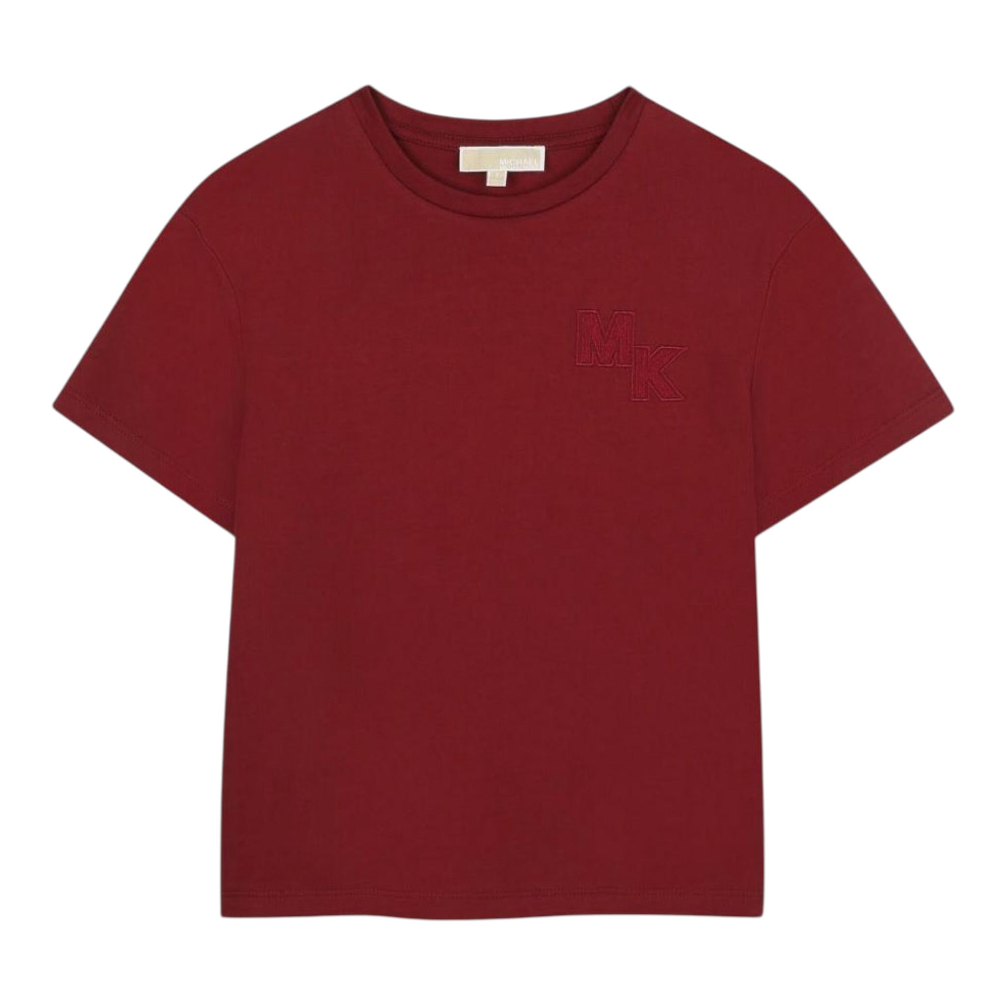Michael Kors T-Shirt tinta unita con Logo Bordeaux per Bambina R30494 BORDEAUX MICHAEL KORS 
