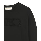 Michael Kors Shirt Girocollo tinta unita con Logo Nero per Neonata R30495N NERO MICHAEL KORS 