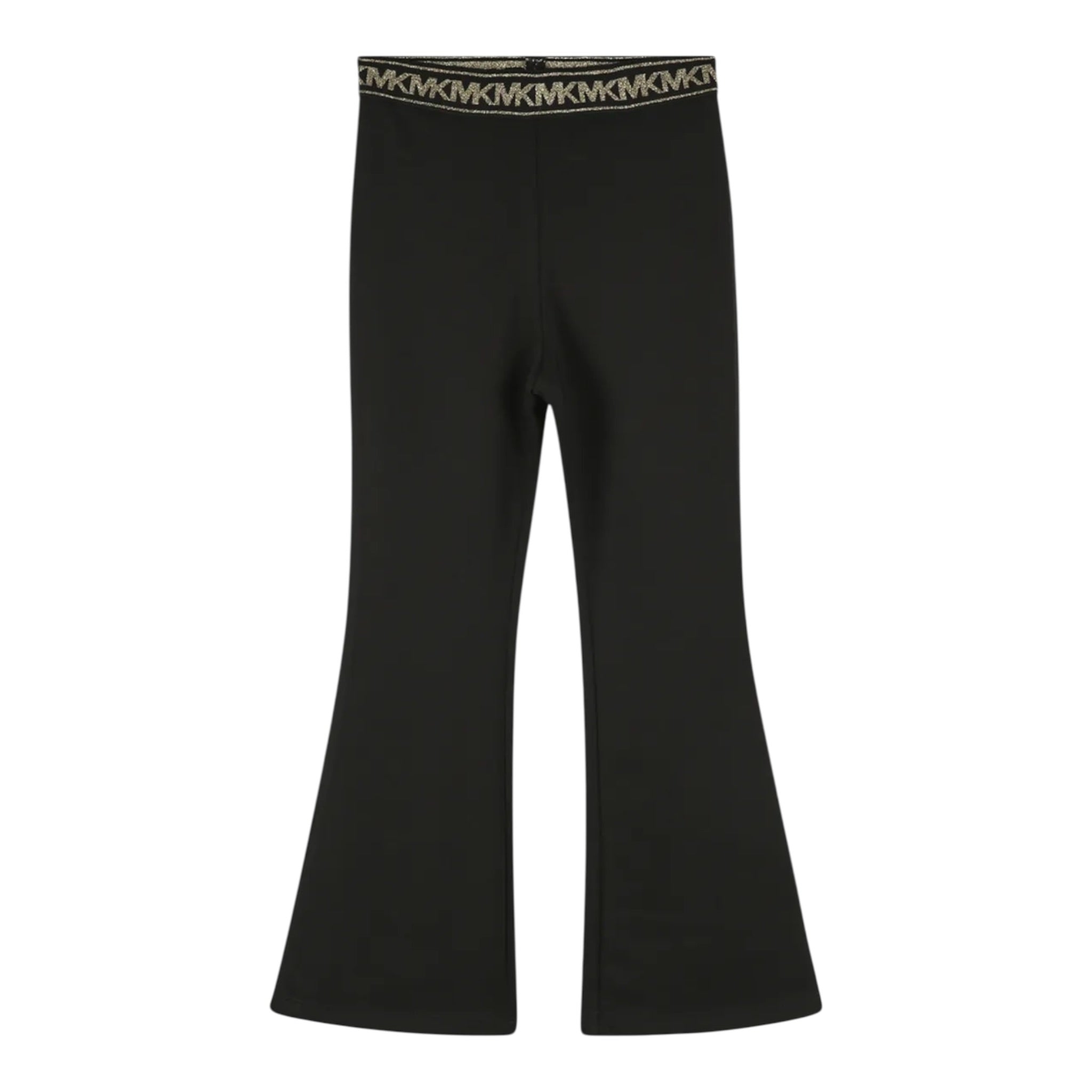 Michael Kors Pantalone tinta unita Modello Zampa con Elastico In Vita Logato Nero per Bambina R30496XX NERO MICHAEL KORS 
