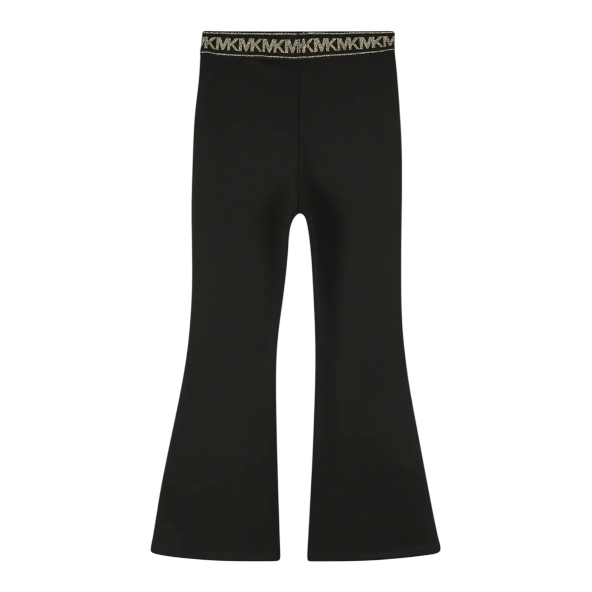 Michael Kors Pantalone tinta unita Modello Zampa con Elastico In Vita Logato Nero per Bambina R30496XX NERO MICHAEL KORS 