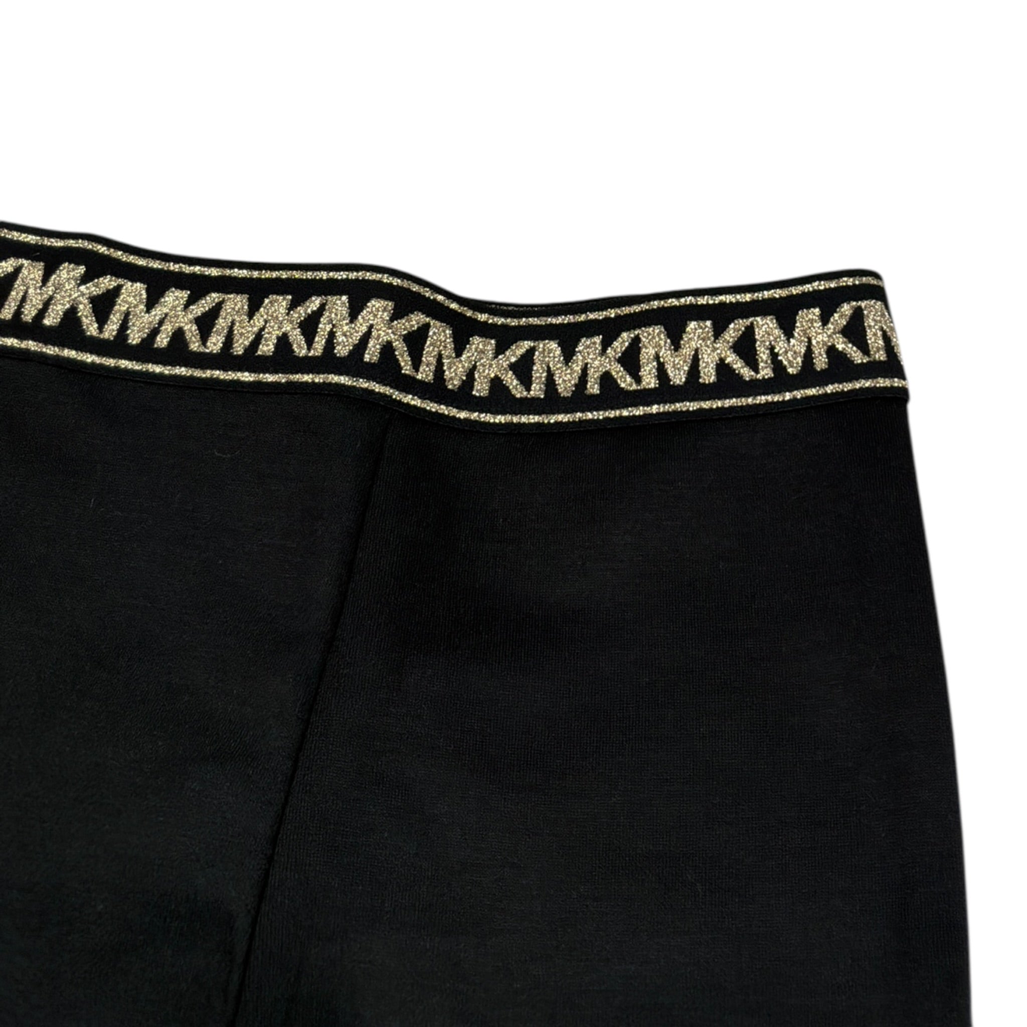 Michael Kors Pantalone tinta unita Modello Zampa con Elastico In Vita Logato Nero per Bambina R30496XXX NERO MICHAEL KORS 