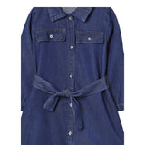 Michael Kors Abito In Denim tinta unita con Cintura Blu per Neonata R30511 BLU MICHAEL KORS 
