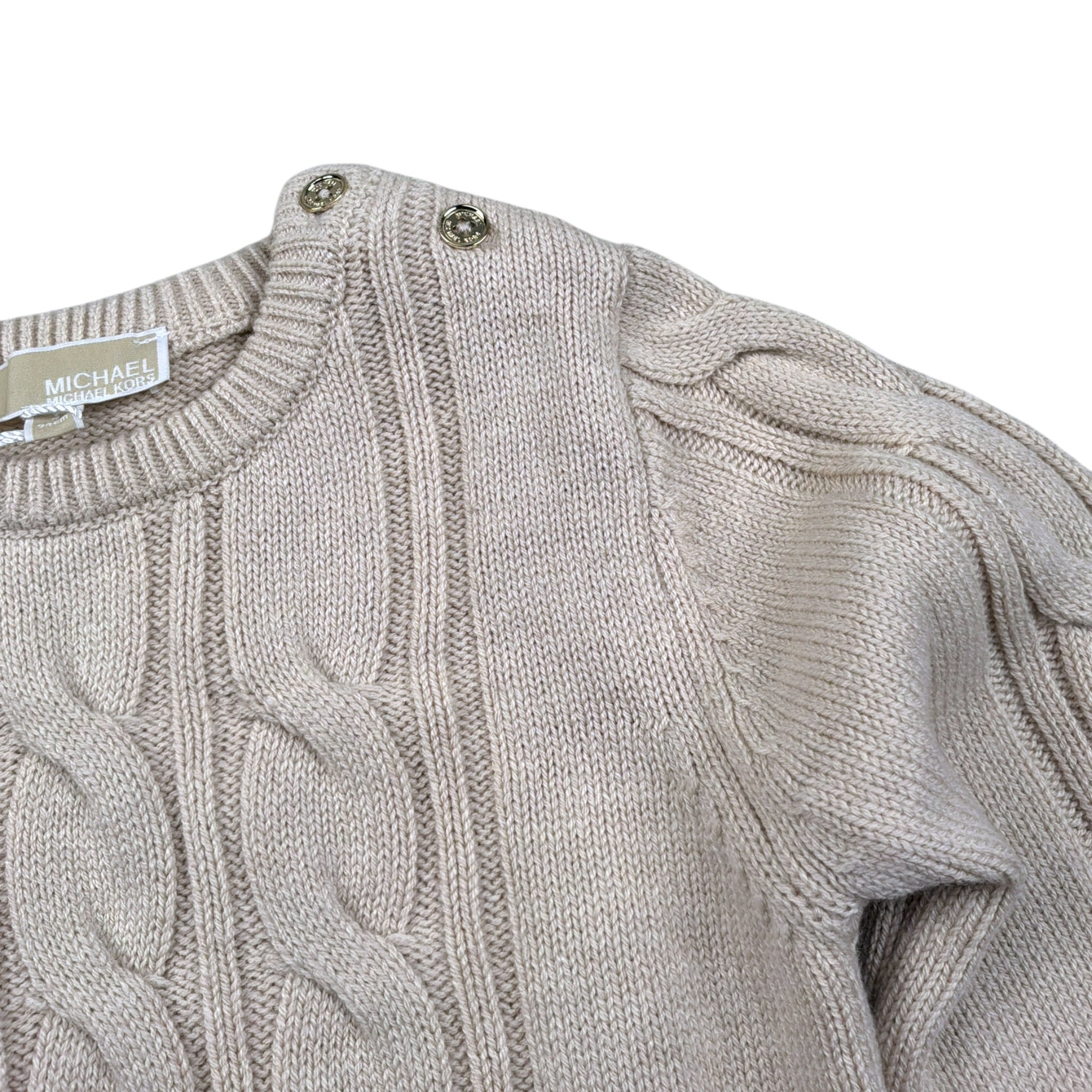 Michael Kors Abito Manica Lunga tinta unita Beige per Bambina R30512 BEIGE MICHAEL KORS 